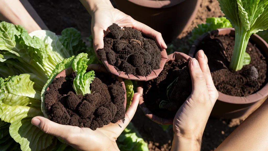 Manos con tierra sosteniendo una lechuga urbana sana, lista para la maceta tras dejar la hidroponía