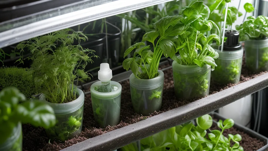 Kit de hidroponía reconvertido en maceta de tierra en un huerto urbano de balcón, ejemplo típico de jardinería principiante en Barcelona