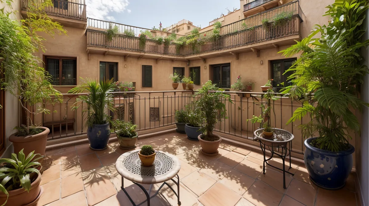 Maceta híbrida de hidroponía casera en un balcón pequeño de Barcelona, experimento de jardinería para principiantes