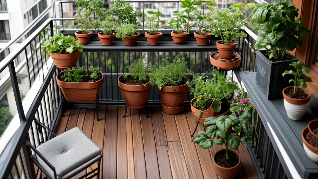 Primer plano de una hoja de tomate amarillenta por falta de abono orgánico en una maceta de terraza pequeña