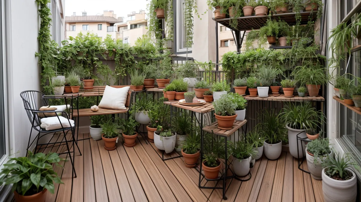 Cuál es el mejor sustrato para kokedama casera en climas húmedos: bola de musgo colgada en un balcón de Barcelona