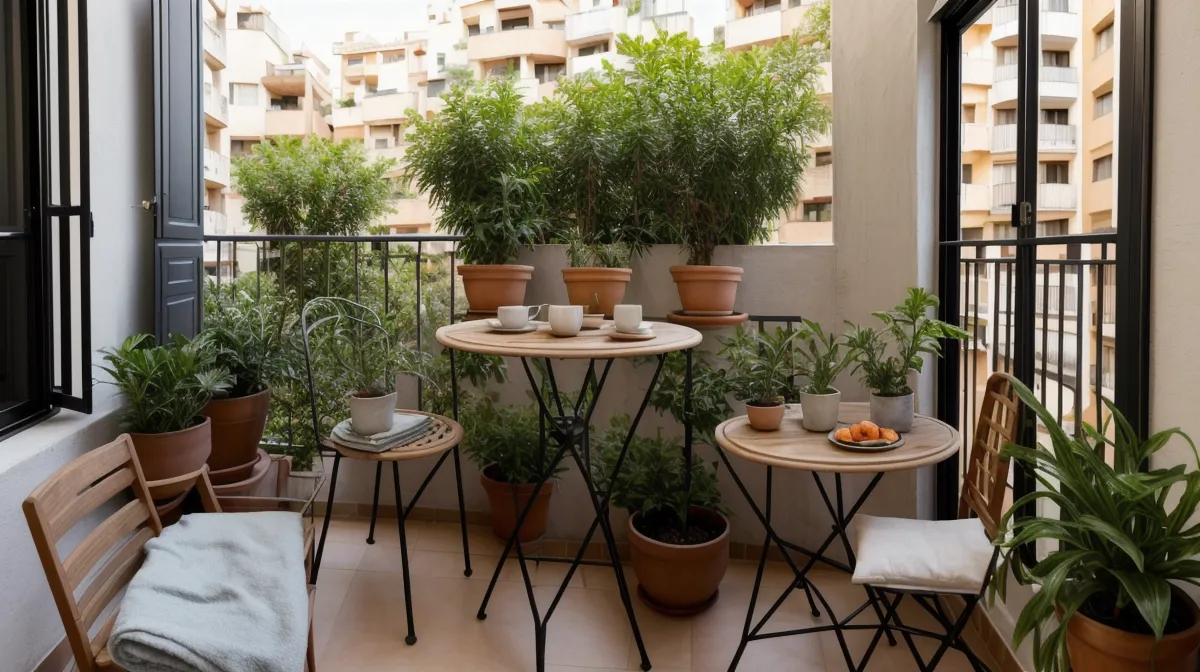 Kokedamas caseras recién formadas, mi rincón de creatividad manual en el balcón