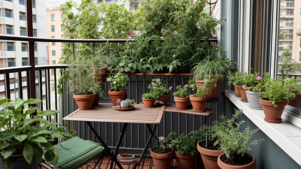 Kokedama casera de helecho terminada sobre una mesa de madera