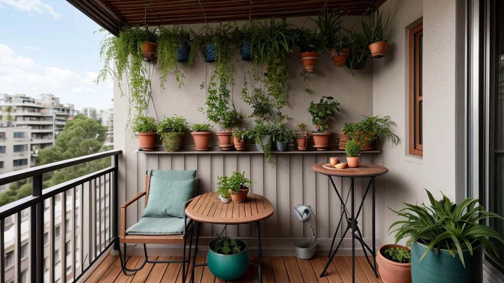 Materiales para armar una kokedama de suculenta sobre una mesa de trabajo, con un ordenador portátil de fondo en un piso de Barcelona