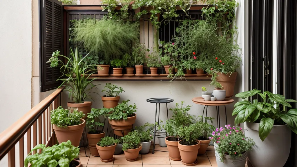 Varias kokedamas de suculentas colgando en una terraza soleada de Barcelona al atardecer, ejemplo de diseño biofílico en casa