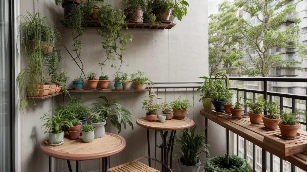 Manos de una principiante en jardinería montando tubos de PVC para un sistema hidropónico casero en un balcón de Barcelona